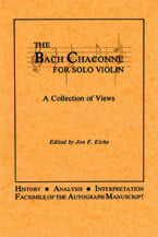 Bach Chaconne for Solo Violin, The book cover Thumbnail